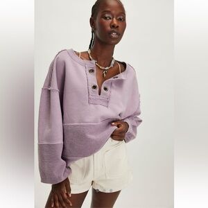 We The Free Lavender Pullover Sweatshirt